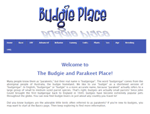 Tablet Screenshot of budgieplace.com